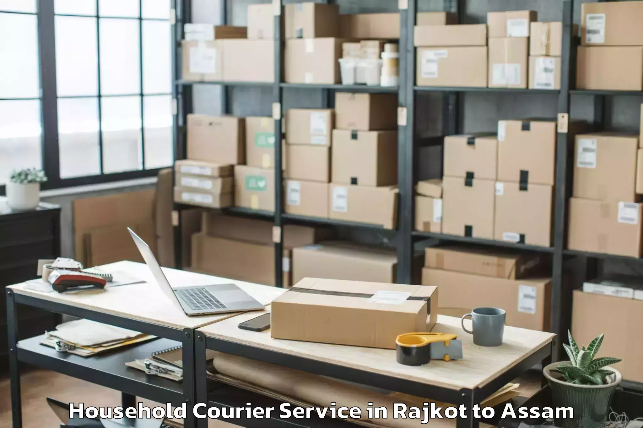 Book Rajkot to Darangamela Household Courier Online